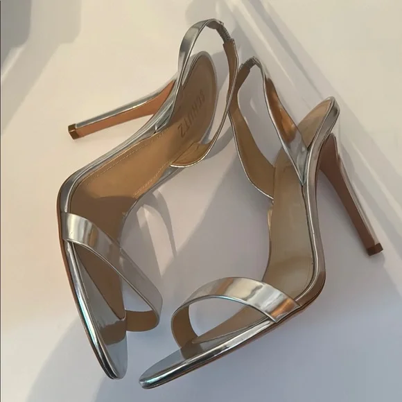 Schutz Women's Silver Sandals - Picture 3 of 7